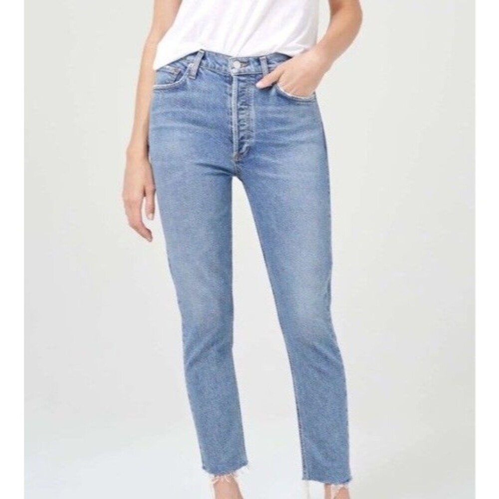 AGOLDE Size 25 Nico High Rise Slim Leg Jeans Light Wash